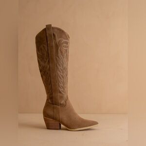 Oasis Society THE SAMARA Brown Cowboy Boots